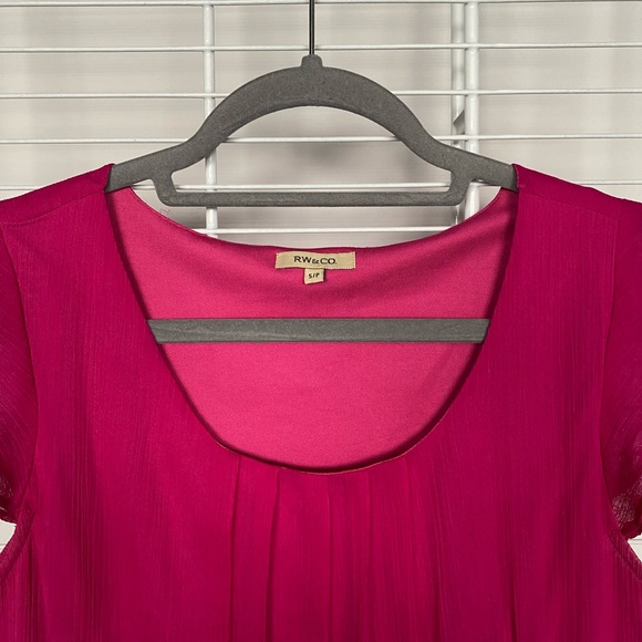 RW&CO Pink Ruffled Dress Small - Picture 4 of 11